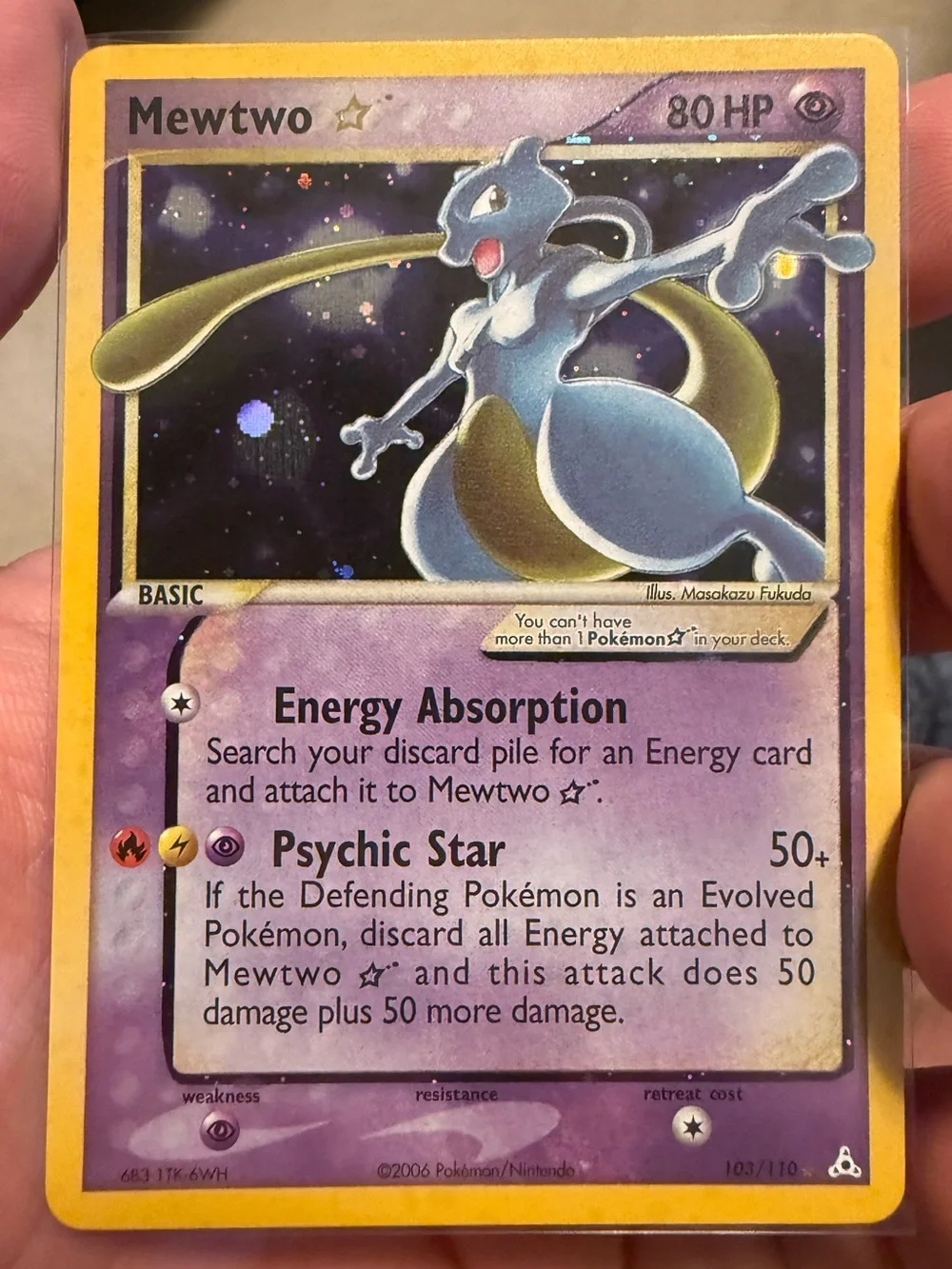 DIY/CustomCard Gold Star Mewtwo